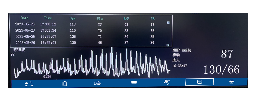 Adopt pulse wave measurement technology, real-time display of the measurement process, give the basis for judgement